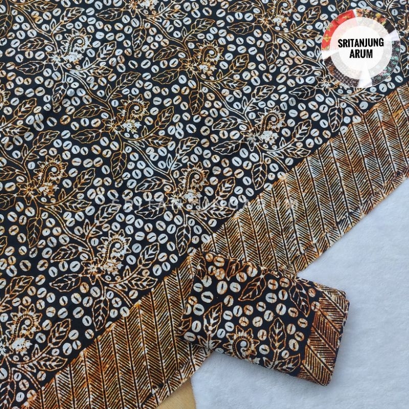 Kain Batik Banyuwangi Gajah Oling Hitam Kopi Pecah – Katun Primisima Semi Tulis Premium Adem Halus T