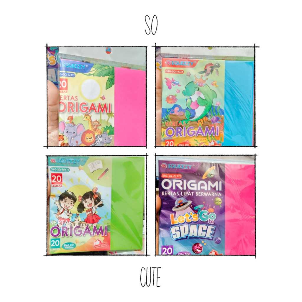 

Kertas Origami SQUEEZY Double Side COLORs