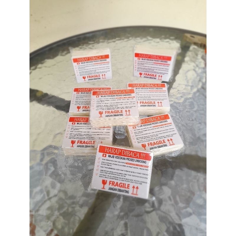 

Sticker Fragile Video Unboxing Isi 100 Pcs