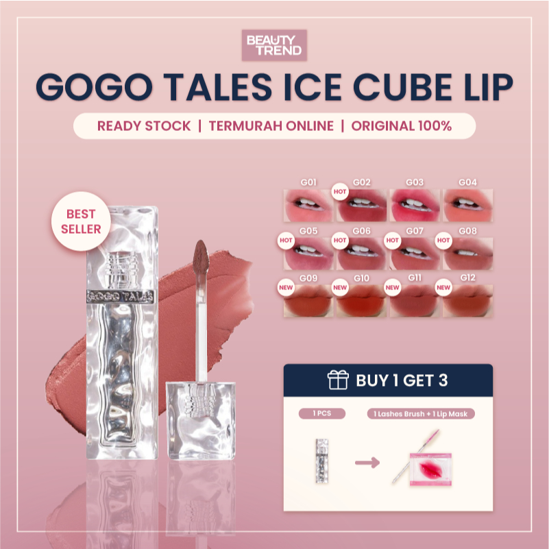 [READY ORI] Gogo Tales Ice Lip Mud Gogo Tales Ice Cube Lip Cream Gogo Tales Lipstick Lip Gloss GT620