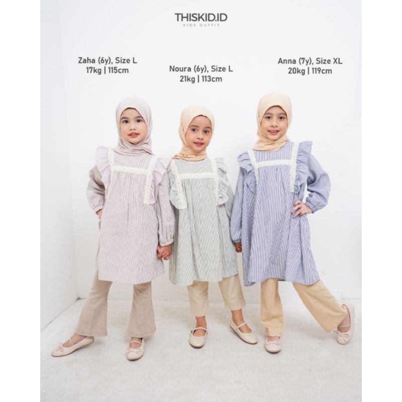 Ibos Kids - Baju Muslim Tunik Anak Perempuan dan Koko Anak Laki Laki 1-10 tahun / Set Couple Baju Mu