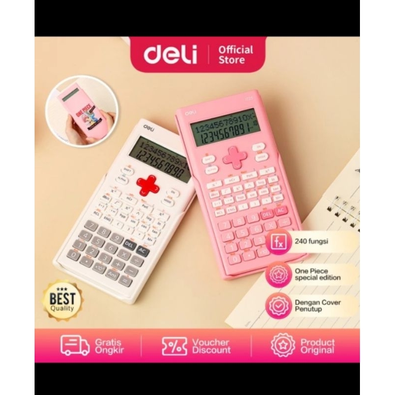 

deli kalkulator ilmiah / scientific calculator edisi one piece chopper e1725