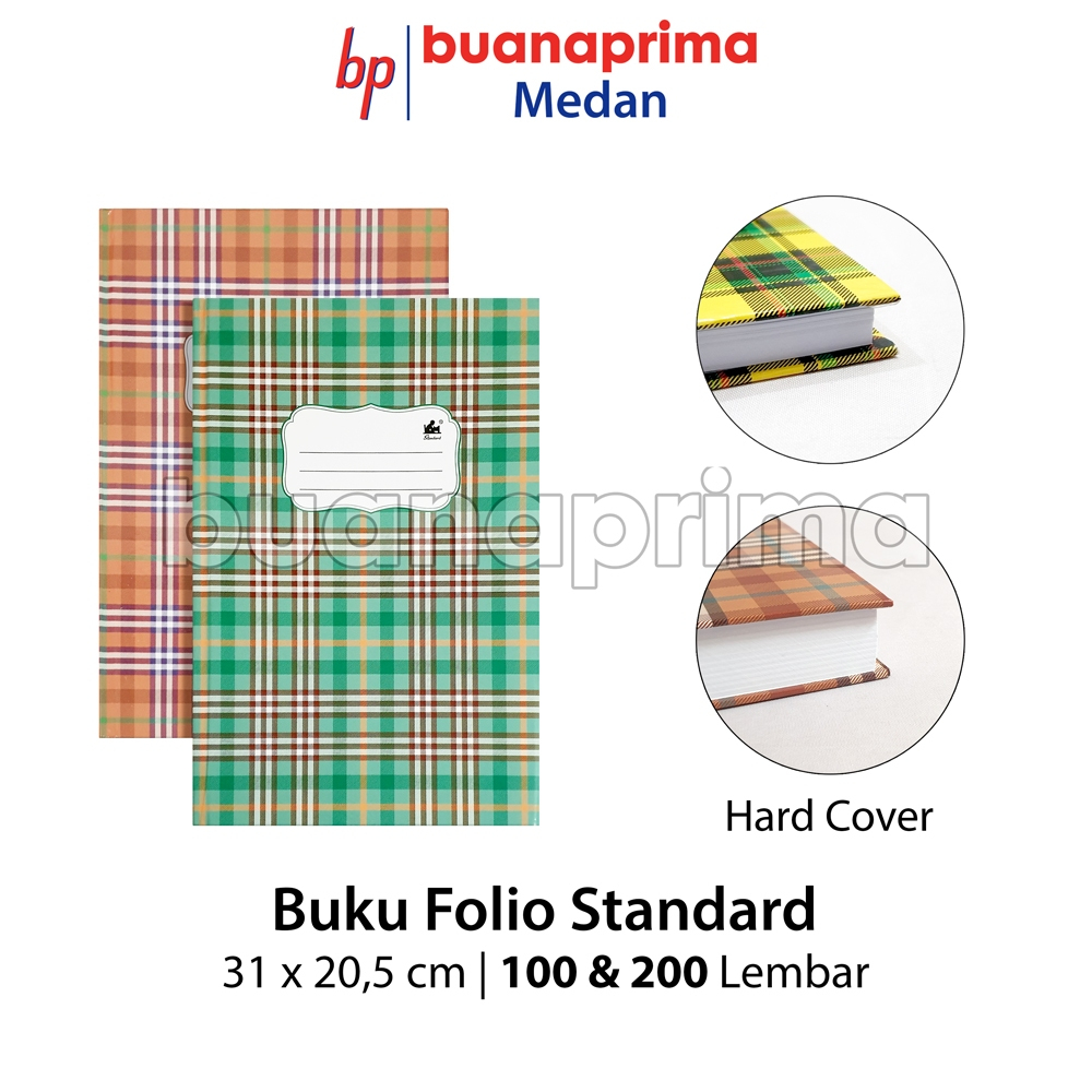 

Buku FOLIO HARD COVER STANDARD 100 200 Lembar Buku Tulis Akuntansi Pembukuan F4
