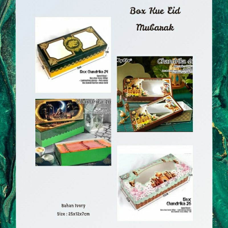 

Box Kue Lebaran Eid Mubarak Packaging Idul Fitri