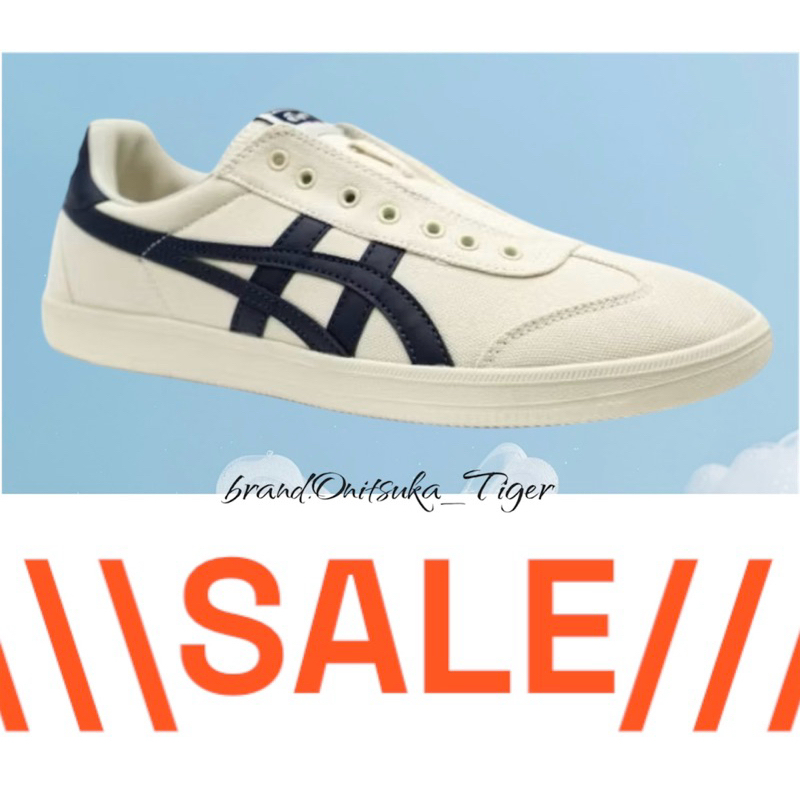 Sepatu Onitsuka Tiger original Tokuten - Slip-On Cream Navy