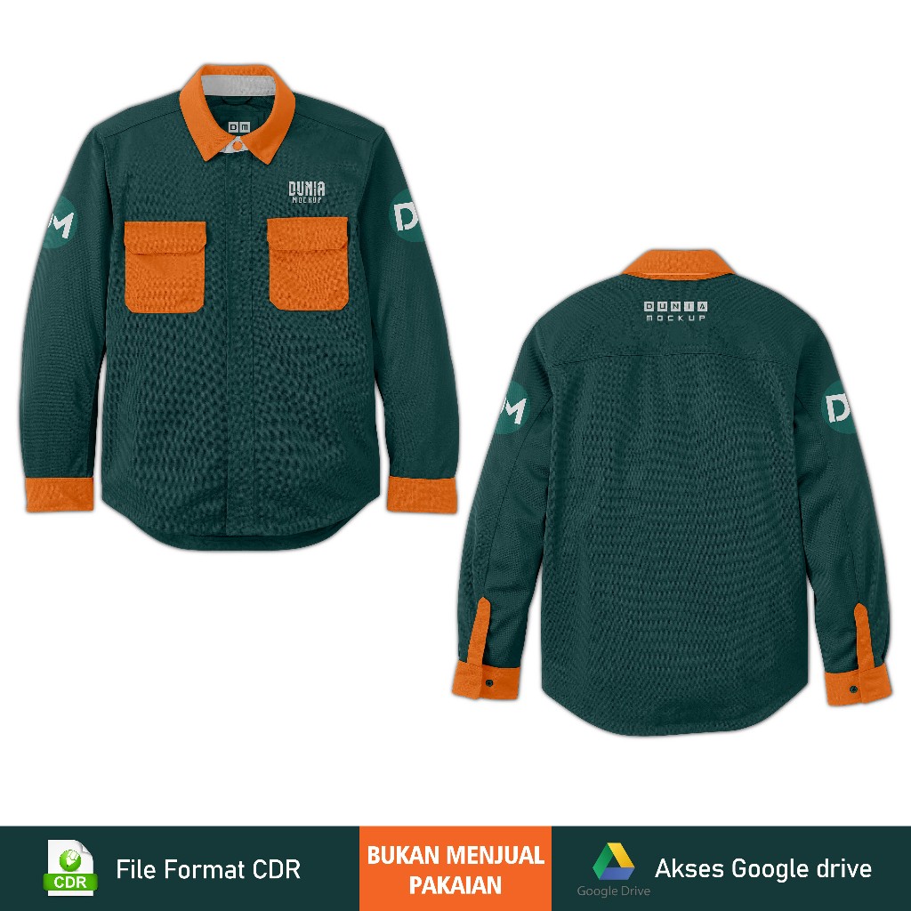 Mockup Jaket Kerja - Corel DRAW