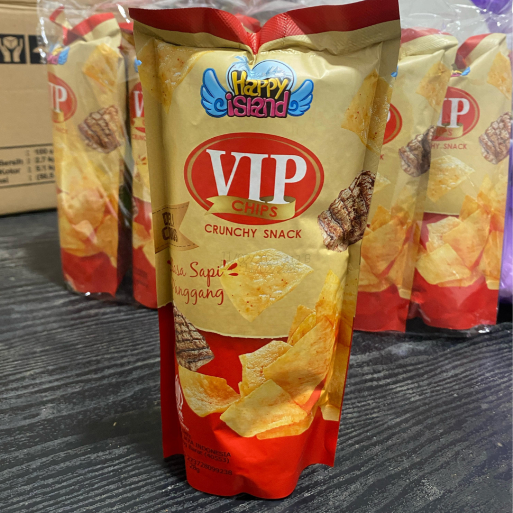 

VIP CHIPS keripik Kentang Crunchy Snack 30 gr isi 10 pcs