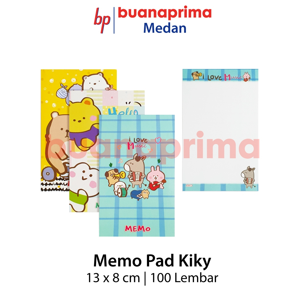 

Notes Memo Pad Kiky 13 x 8 cm Isi 100 Lembar Notes Kecil Polos