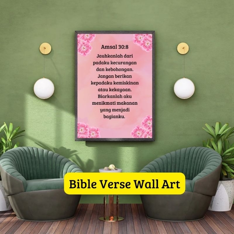 Home Decor Kristen, Printable Christian Wall Art,Bible Quotes, Bible Verse/Hiasan Dinding  -Ayat Alk