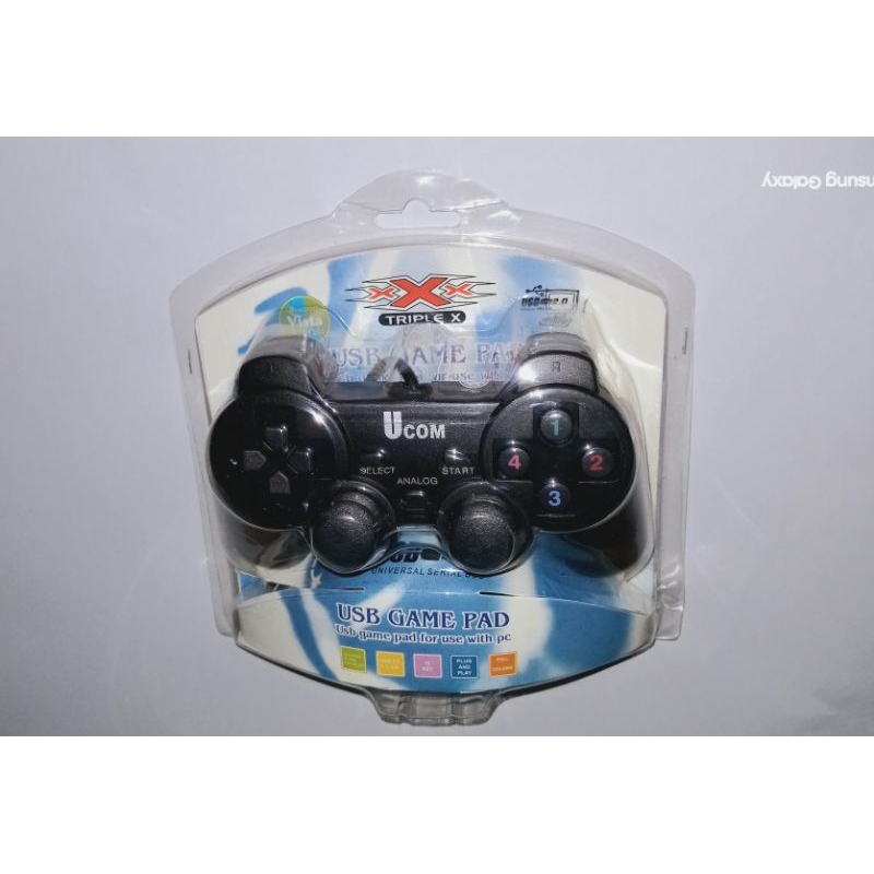 USB Game Pad for PC/Laptop, Stik Game untuk Komputer/Laptop Ucom "TRIPLE X" Original.