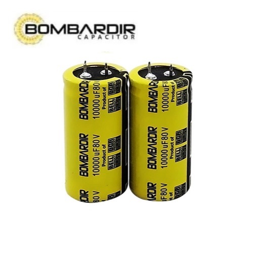 Capacitor 10000uf 80V BOMBARDIR BELL BGR - Kapasitor Elko Elco 10000 Mikro 80 Volt Black Gate Yellow
