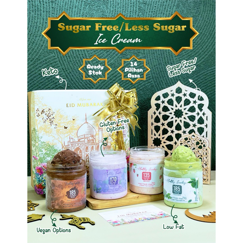 

READY STOCK KADO LEBARAN HEALTHY ICE CREAM ISI 4 BIG JAR. BANDUNG