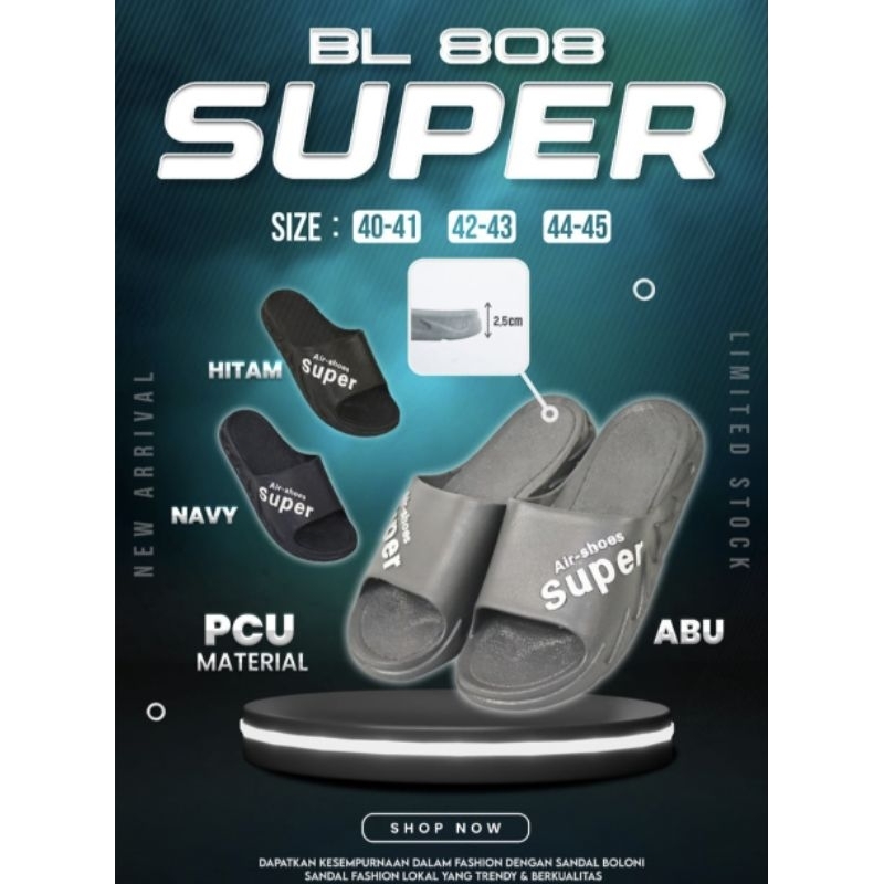 sandal slip on pria sandal boloni super