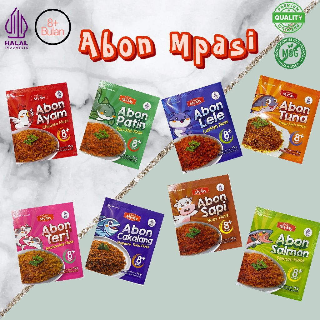 

Abon MPASI BB Booster Bayi NON MSG Anti GTM Abon Bayi Anak 6+ 8+ Ayam Sapi Tuna Lele Teri Babyteri