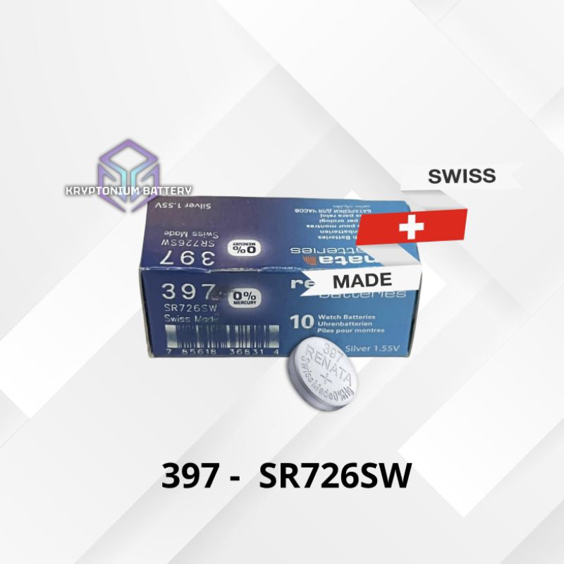 Baterai Renata 397 SR726SW Swiss Batrai 726 SR726 SR726W LR726