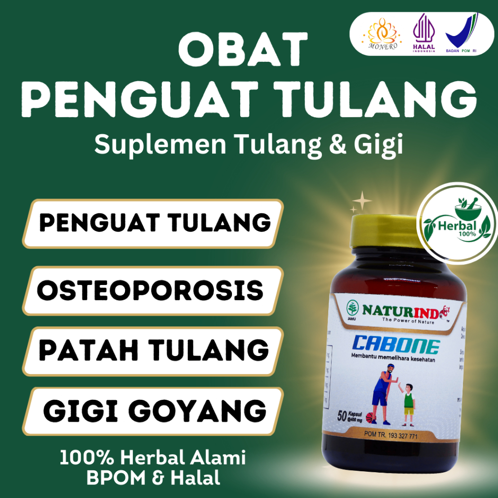 Obat Tulang Keropos Osteoporosis Gigi Goyang Suplemen Kalsium Penguat Tulang Alami Lansia Cabone