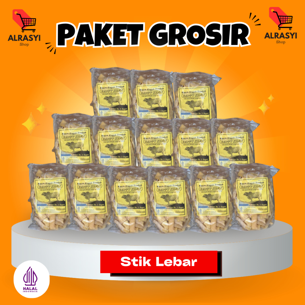 

PAKET GROSIR Krecek Krupuk Rambak Kulit Sapi Stik Lebar Super