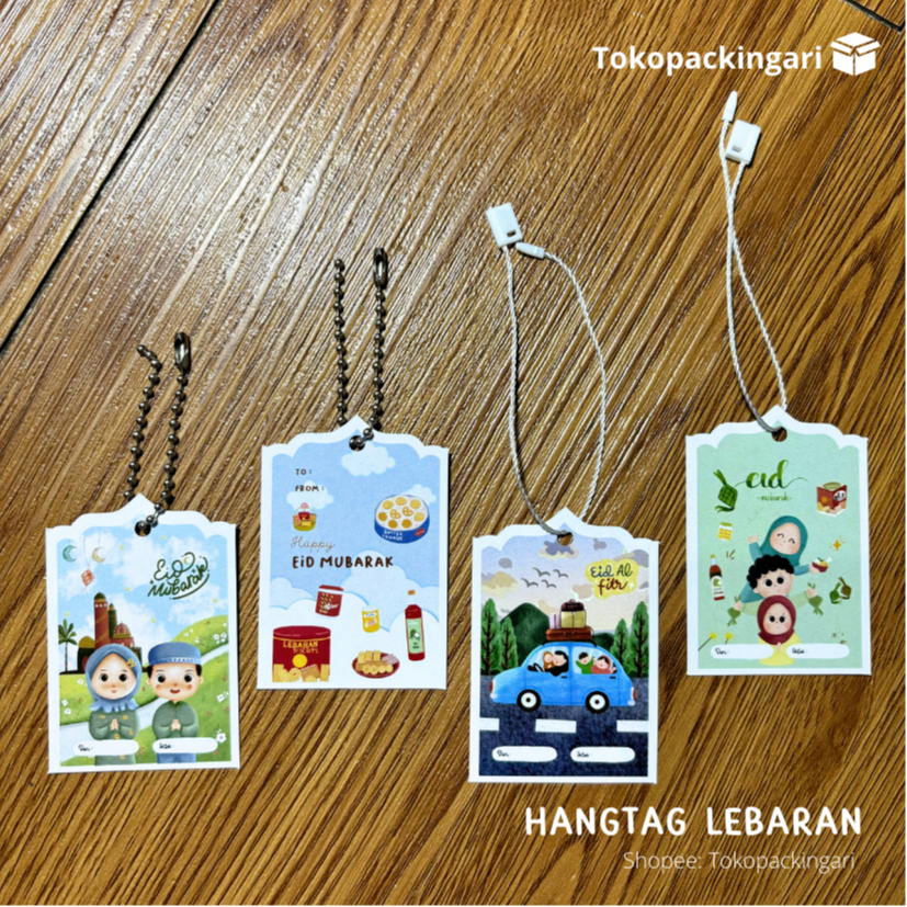 Hang Tag Lebaran | Hang Tag Lebaran Lucu | Kartu Ucapan Lebaran | Hang Tag Hampers | FREE TALI
