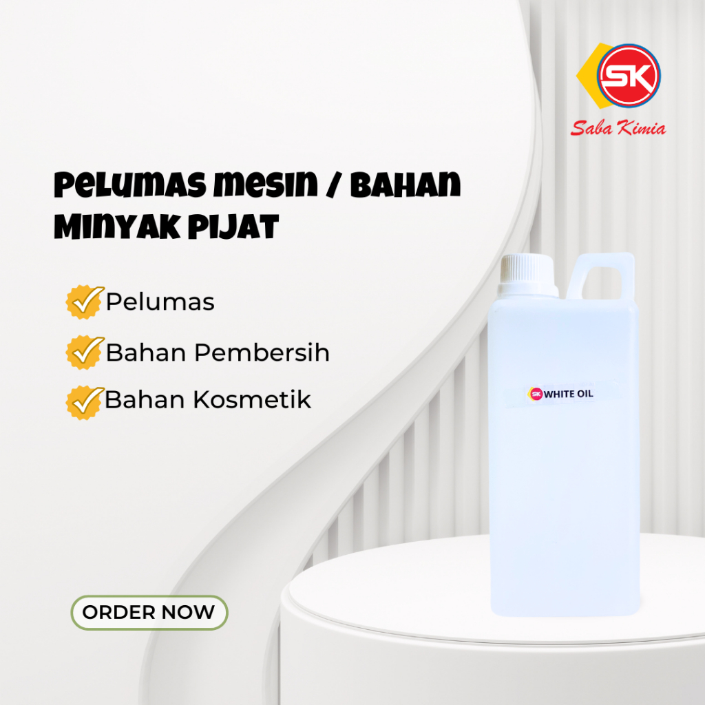 White Oil / Pelumas Mesin / Bahan Minyak Pijat 1 Liter