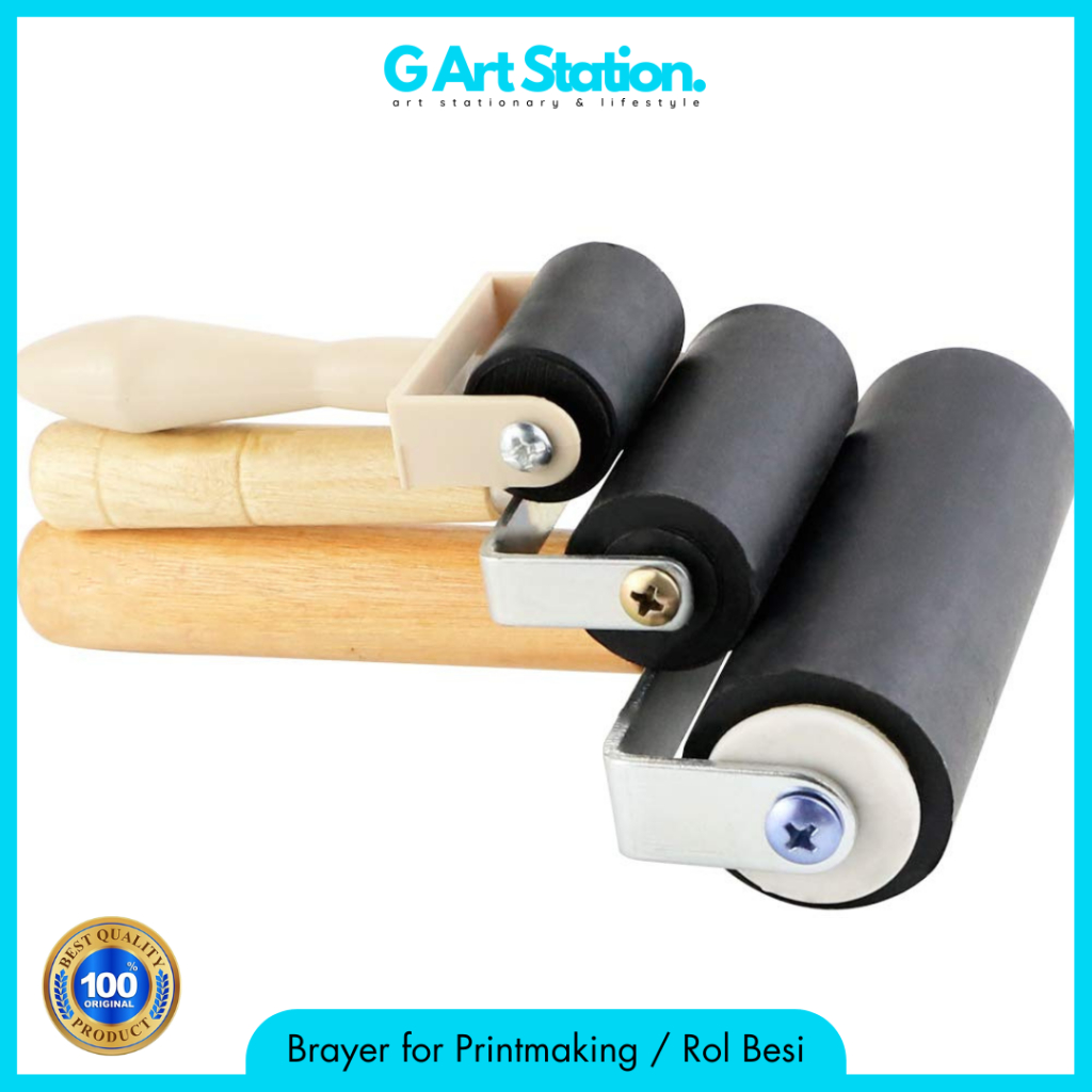 

Brayer for Printmaking / Roll Lino / Rol Besi / Perlengkapan Seni