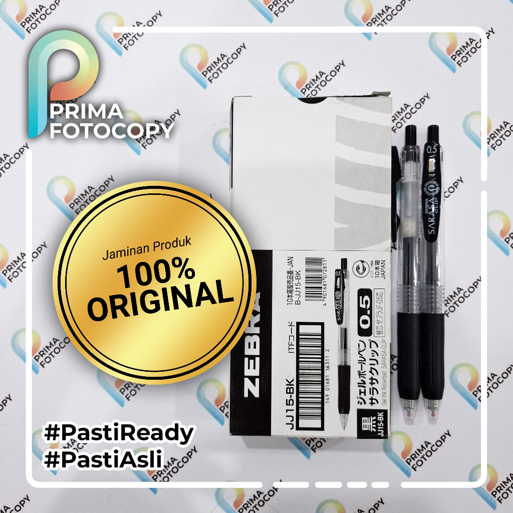 

Pulpen Sarasa 0.5 Hitam | Original Zebra Empuk Anti Macet - Premium Gel Pen