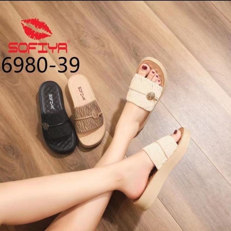 Sofiya:6980-39#Sandal Wadges Sofiya Original Import Promo