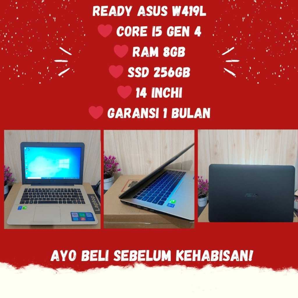 Laptop ASUS I5 GEN 4 ram 8 gb ssd 256 gb
