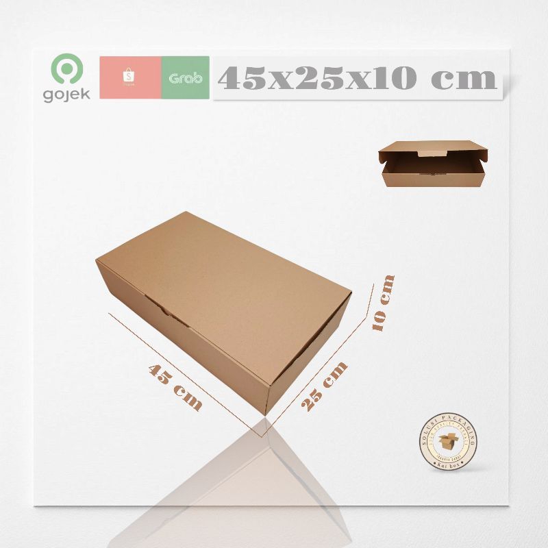 

kardus ukuran 45x25x10 cm die cut model pizza