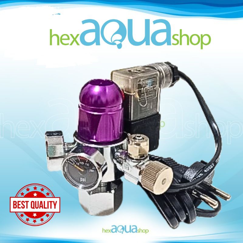 Regulator CO2 Solenoid Double Gauge Compact  regulator co2 aquascape
