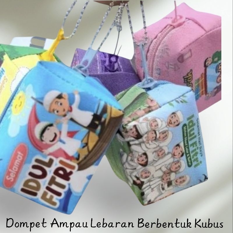 

(isi 12pcs) Dompet Angpao Lebaran Idul Fitri bentuk kubus Full Printing Eid Mubarak
