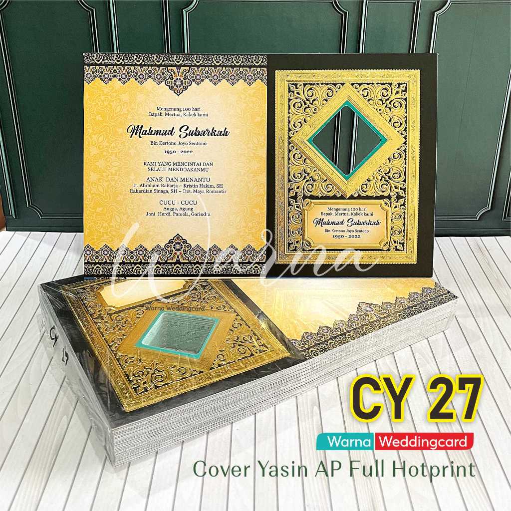 

Cover Buku Yasin Foil / CY 27 / Cover Buku Yasin Bahan AP Emboss Hotprint Fullcolour
