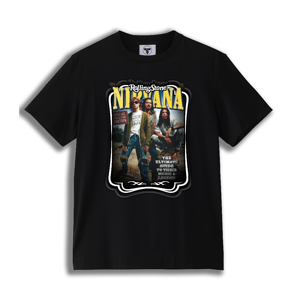 T-shirt NIRVANA - Nirvana x Rolling Stone Shadow V.5| Kaos Band NIRVANA Premium