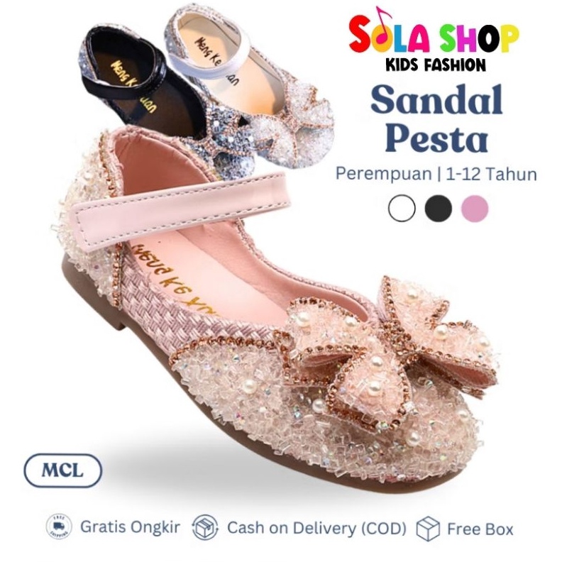 KODE H3S SOLA SHOP  Sepatu Anak Perempuan Pesta Elegan type mcl
