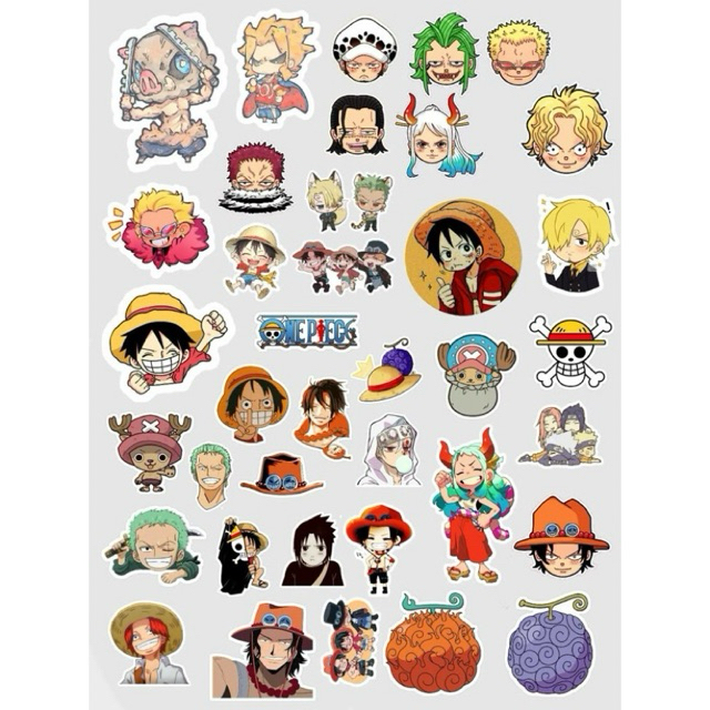

70 PCS Stiker One Piece stiker laptop anti luntur