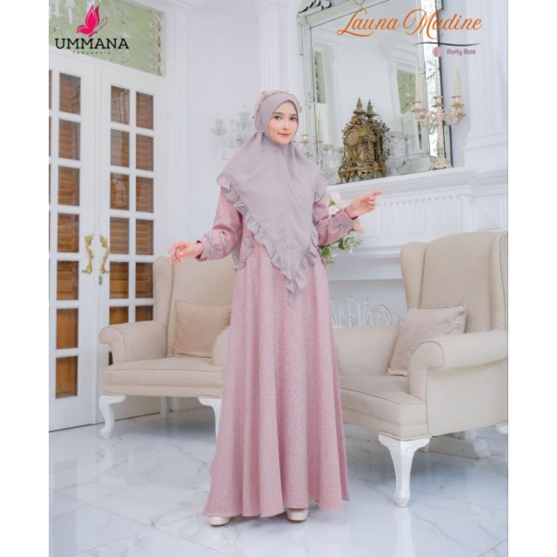 Launa madine dress by Ummana Indonesia/Gamis premium/kamis Katun madinah