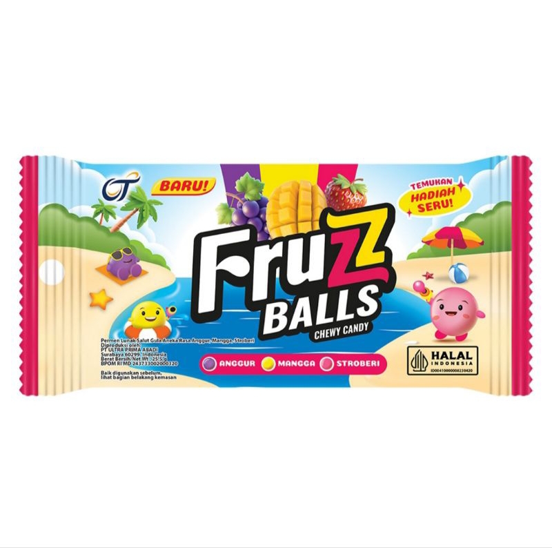 

Fruzz Ball Permen Chewy Rasa Buah 25.5 g