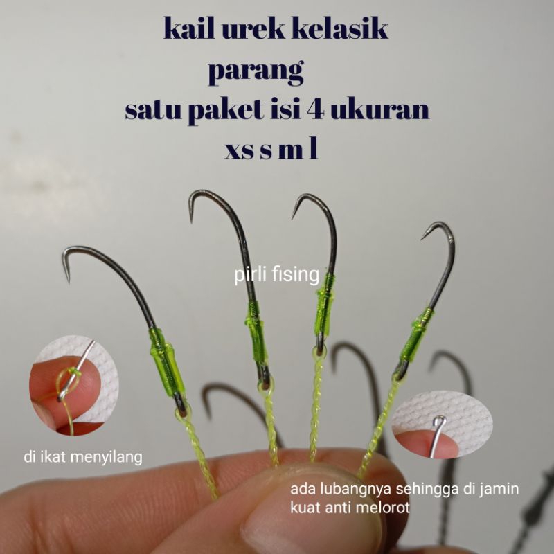 kail urek belut sawah siap pakay isi 4 ukuran xs s m l
