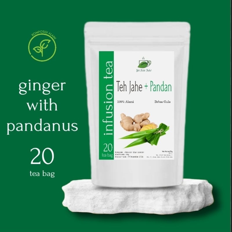 

TEH JAHE, PANDAN / ginger with pandanus 20 tea bag *yuk seduh
