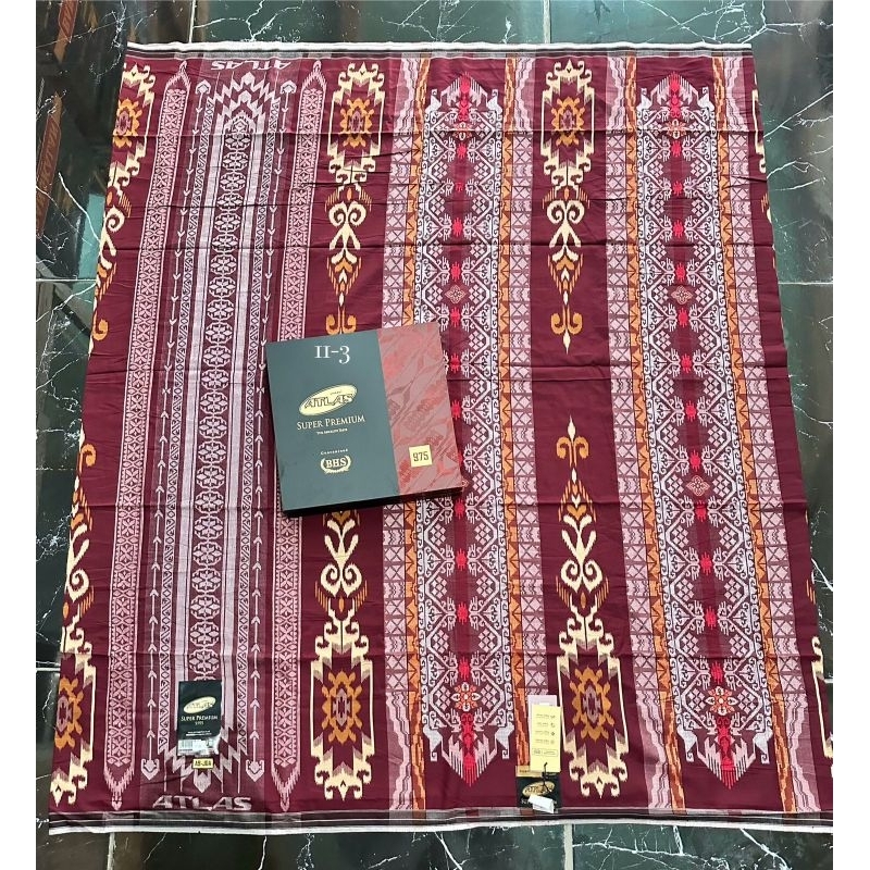 SARUNG ATLAS SUPER PREMIUM S975 GOLD MOTIF SONGKET