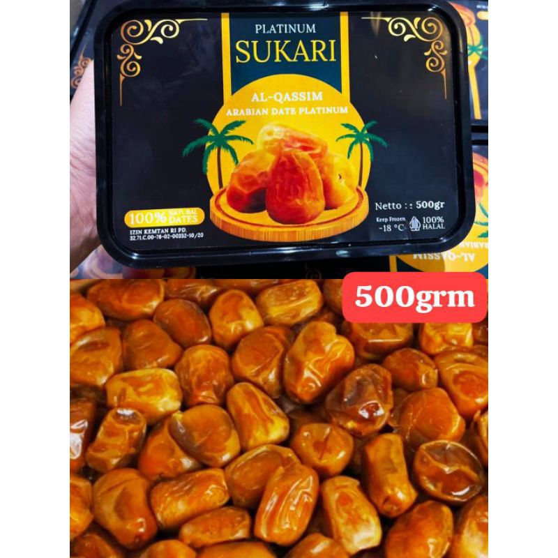 

Kurma Sukari Platinum 500gr - Kemasan Box