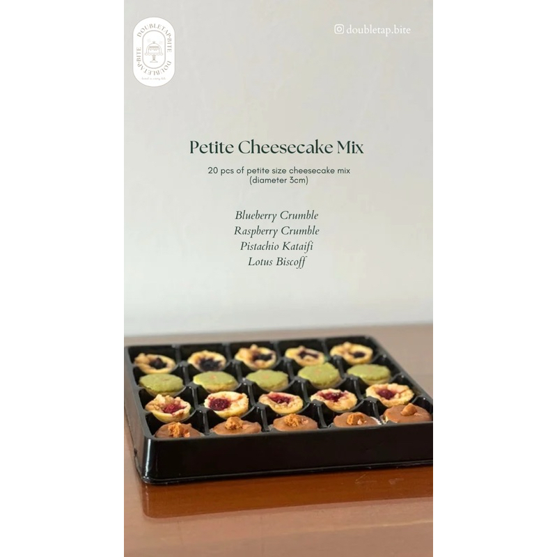 

LESS SUGAR PETITE CHEESECAKE 20 PCS - FREE GREETING CARD