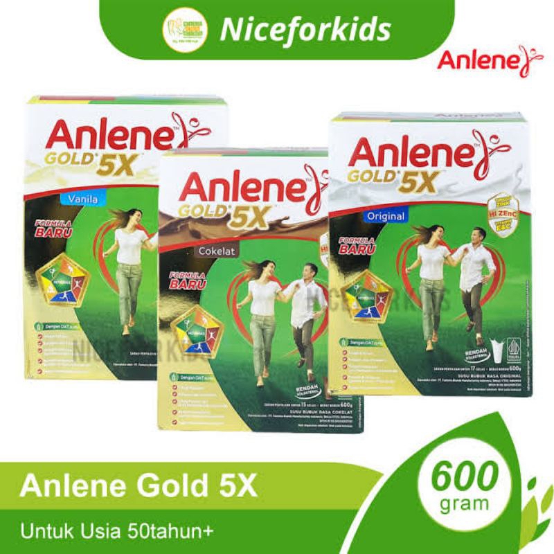 

Anlene Gold 5X Hi-Calcium 600gr Original Vanila Coklat