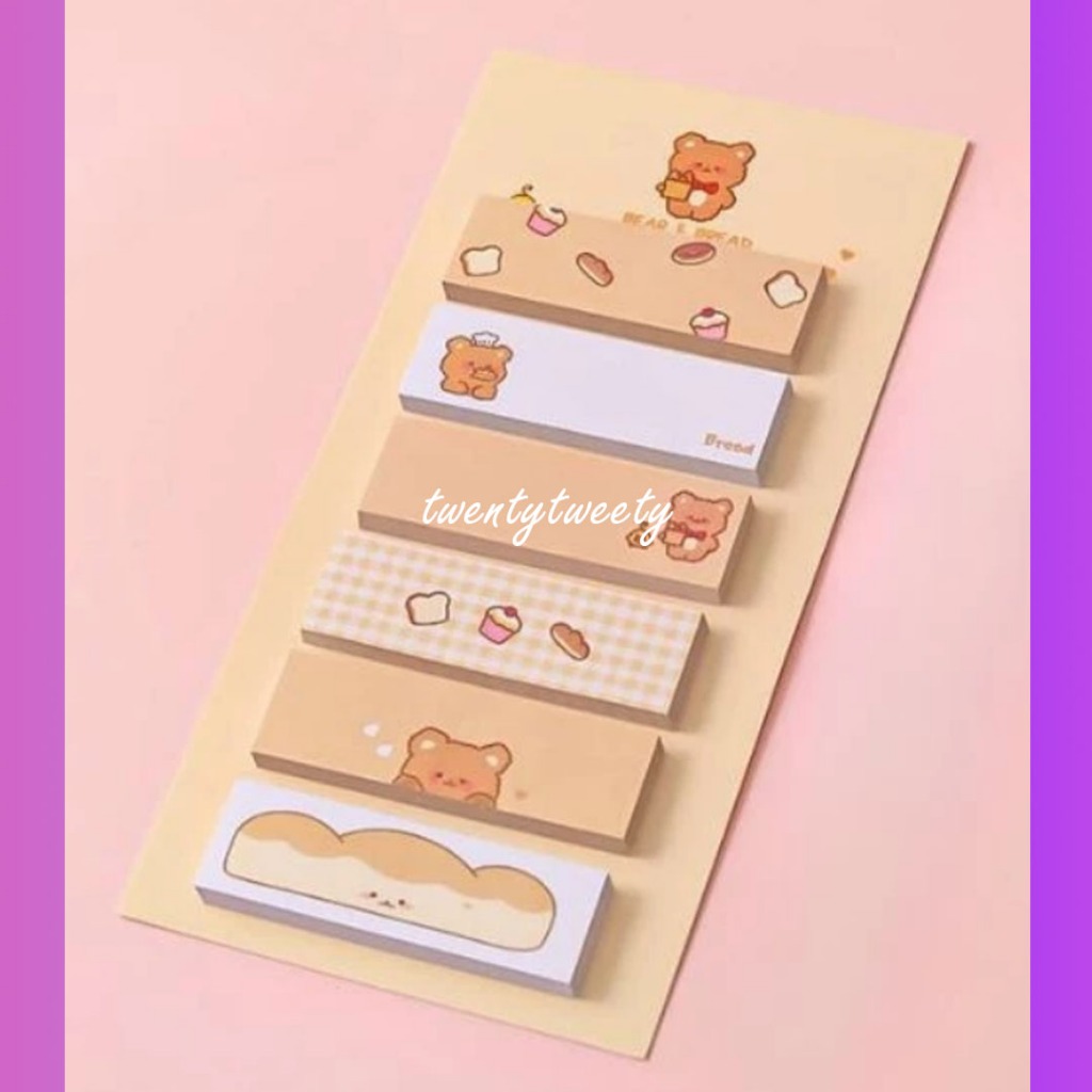 

Sticky Note / Pembatas Halaman Buku / Memo Kecil Aestetik Warna Cream / Kertas Kecil Desain