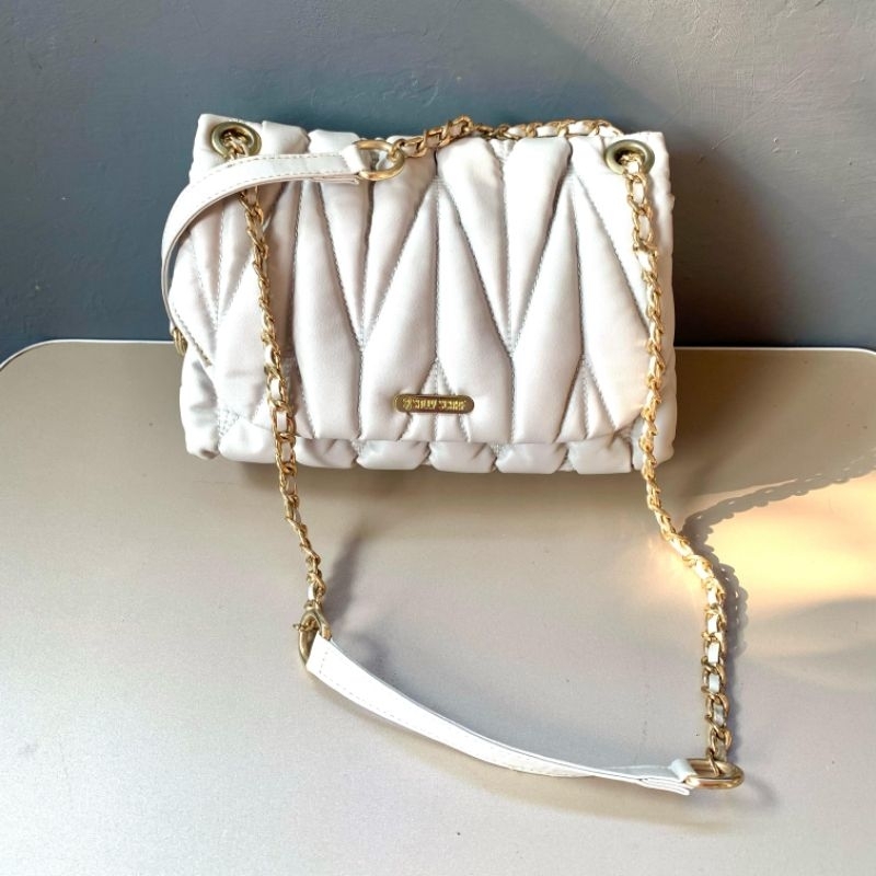 [Preloved] Slingbag Rantai Sally Scraf 2in1 Shoulder Bag FREE TAS KANVAS