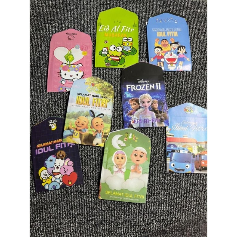 

Amplop Angpao Lebaran Idul Fitri 1 Pack isi 8 / Amplop Lebaran THR Hari Raya Karakter Kartun