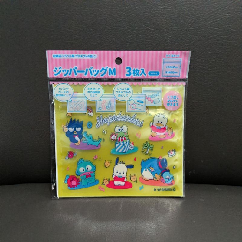 Plastik clip sanrio/sanrio plastik klip/fancy zipper clip/keroppi/hangyodon/plastik serbaguna/fancy 