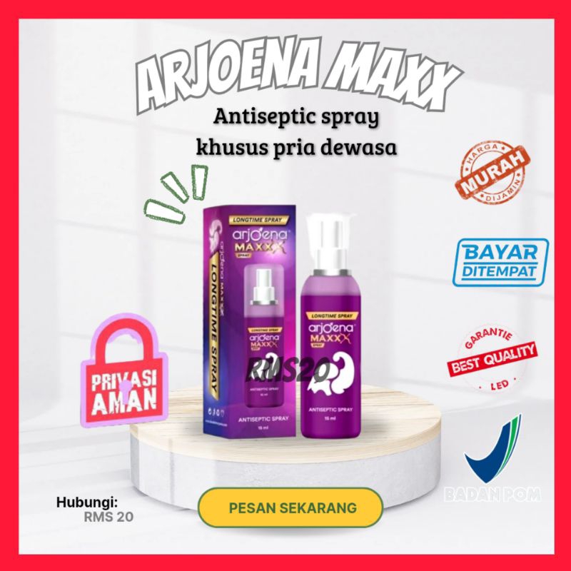 ( PRIVASI AMAN ) arjoena maxxx spray - spray penunjang performa | magic spray super power 15ml