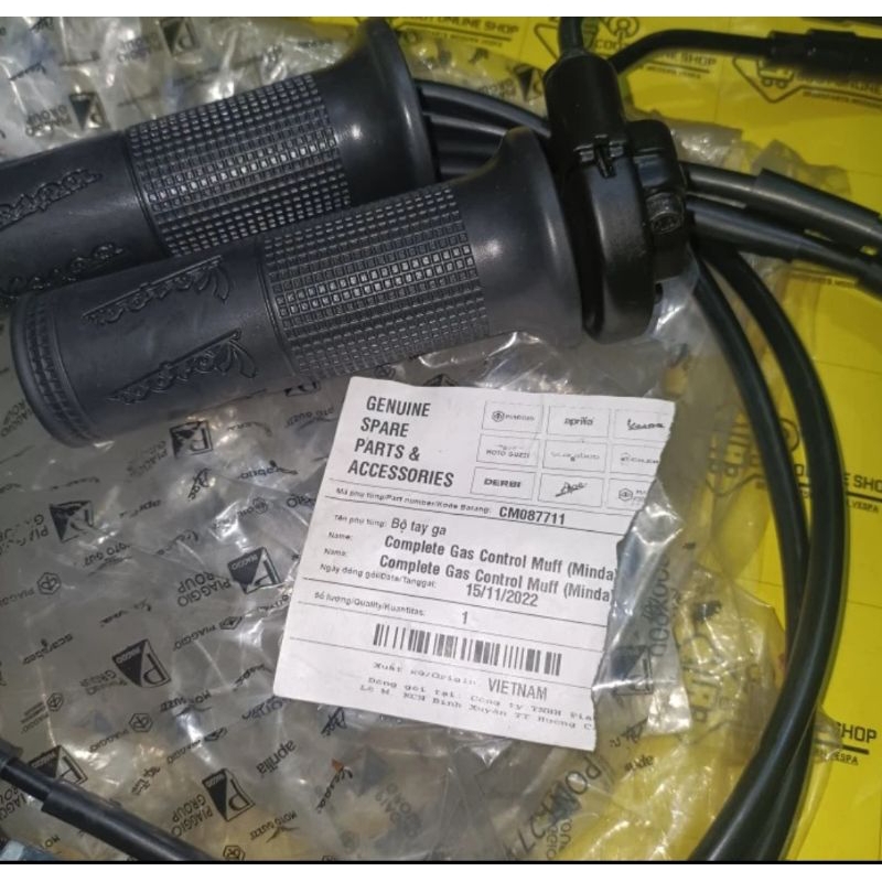 Kabel Gas Set Plus Handgrip Vespa Sprint Primavera Original