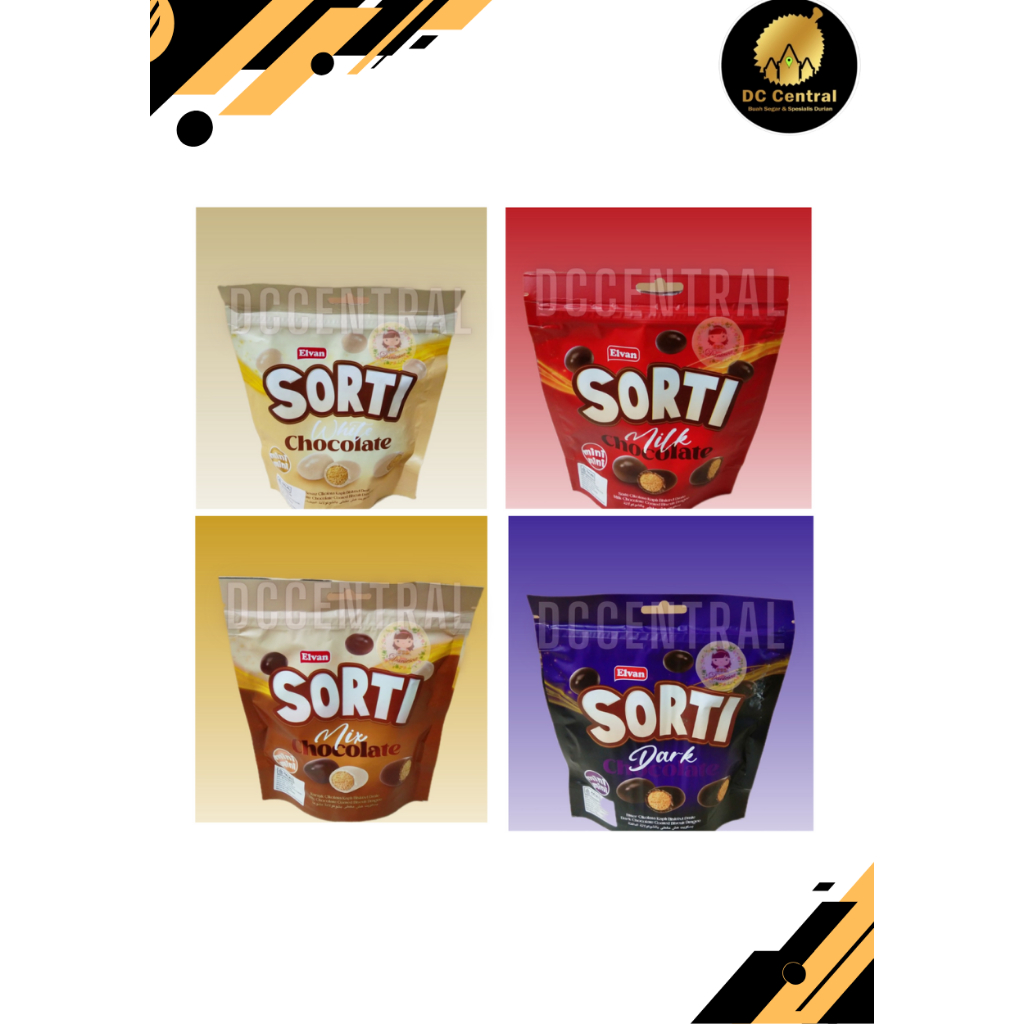 

ELVAN SORTI 120g WHITE MILK DARK MIX Chocolate Biskuit Salut Cokelat Turki HALAL
