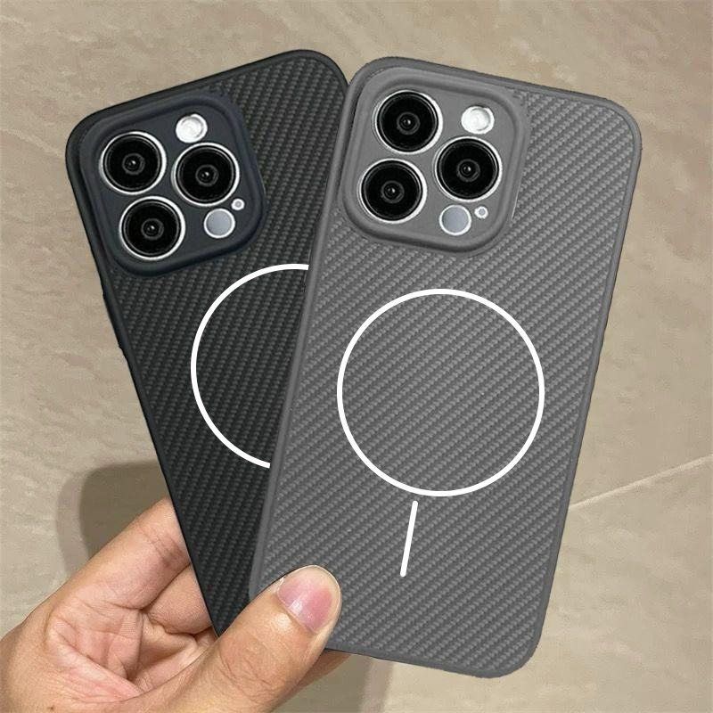 Case carbon Magsaf* For OPPO RENO 4F 5 5F 6 7 8 10 PRO 11 11F 12 12F 5F Carbon Textured Thin Magsaf*